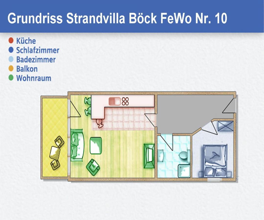 Strandvilla Boeck Fewo 10 Strandnah, Balkon, Meerblick Glowe Eksteriør billede